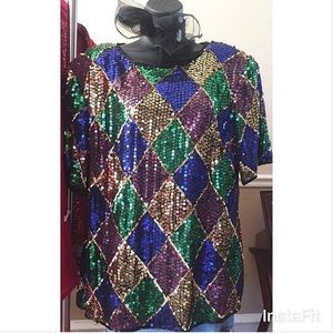 Vintage sequin top